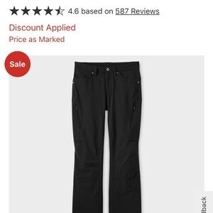 Duluth Trading Co Women's Black Boot Cut Pants